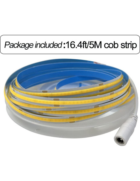 Tira LED COB 5M HAMRVL Blanca Cálida 3000K 320 LEDs/m Tira LED COB 5M HAMRVL Blanca Cálida 3000K 320 LEDs/m