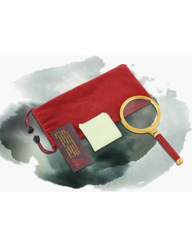 Lupa de Mano 6X COCOMK - 2 Pcs, Color Rojo, Vidrio