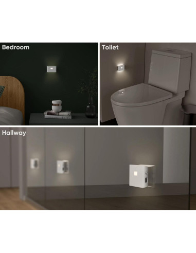 Luces Nocturnas LED Wyze Recargables con Sensor de Movimiento - Paquete de 3