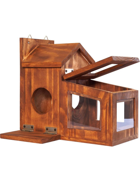 Comedero para Ardillas MIXUMON de Madera 29.5x16.5cm Comedero para Ardillas MIXUMON de Madera 29.5x16.5cm