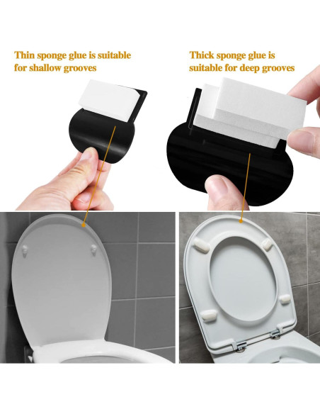 Elevador de Tapa de Inodoro Sliverdew 3 Pcs Autoadhesivo Elevador de Tapa de Inodoro Sliverdew 3 Pcs Autoadhesivo