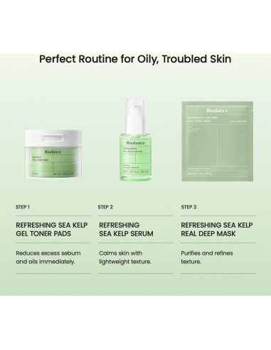 Suero Refrescante de Algas Marinas Biodance 30 ml - Piel Grasa