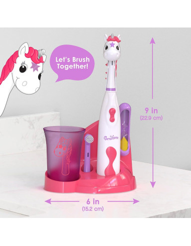 Cepillo de Dientes Eléctrico Brusheez Unicornio para Niños 3+