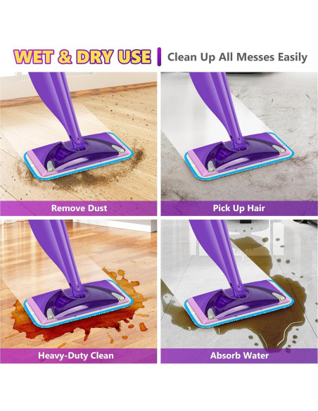 Almohadillas de Mopa Reutilizables UMAYCOOL para Swiffer WetJet - 6 Piezas Almohadillas de Mopa Reutilizables UMAYCOOL para Swiffer WetJet - 6 Piezas