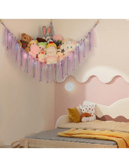 Hamaca de Peluches YELIENM con Luces LED 149.86 cm Púrpura Hamaca de Peluches YELIENM con Luces LED 149.86 cm Púrpura