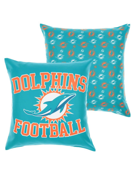 Set de 2 Fundas de Cojín FOCO NFL Miami Dolphins 45x45 cm Set de 2 Fundas de Cojín FOCO NFL Miami Dolphins 45x45 cm