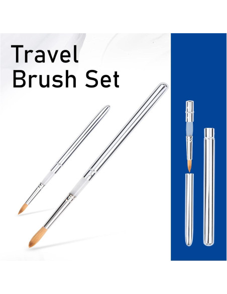 Conjunto de Pinceles de Viaje Falling in Art - 2 Pcs Kolinsky Conjunto de Pinceles de Viaje Falling in Art - 2 Pcs Kolinsky