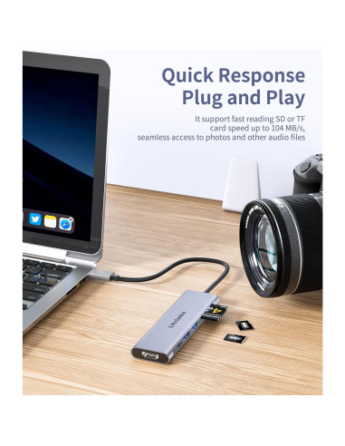 Hub USB C 7-en-1 Ultrbeka con HDMI 4K y 2 USB 3.0