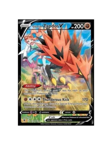 Carta Coleccionable Pokémon Zapdos Galariano V Ultra Rara Carta Coleccionable Pokémon Zapdos Galariano V Ultra Rara