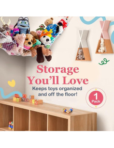 Hamaca de Peluches Lilly's Love | Organizador Colgante Blanco 2