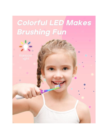 Cepillo de Dientes Eléctrico SEAGO SG-977 para Niños Rosa Cepillo de Dientes Eléctrico SEAGO SG-977 para Niños Rosa
