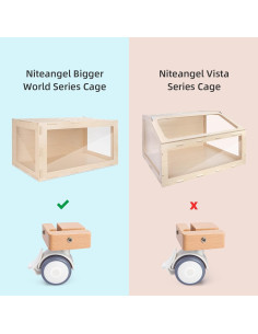 Rueda Universal de Suplemento Niteangel para Hamsters - Madera Clara 2