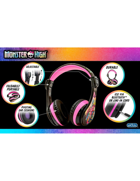 Auriculares Inalámbricos KIDdesigns Monster High con Micrófono Auriculares Inalámbricos KIDdesigns Monster High con Micrófono