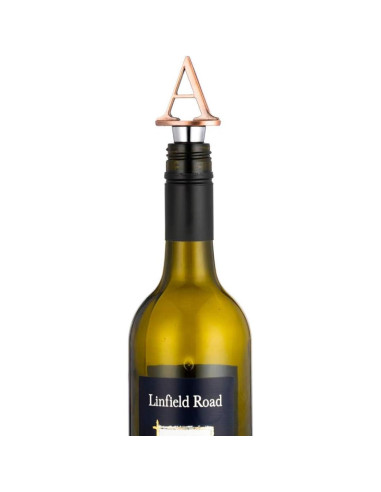 Tapones de Vino Reutilizables SANDAO Letras A Acero Inoxidable