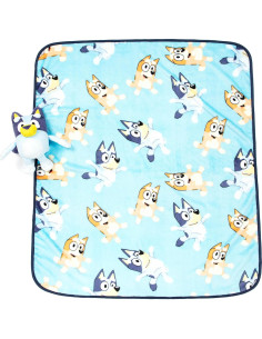 Juego de Manta y Almohada Bluey Jay Franco 2 Piezas 101.6x127 cm 2
