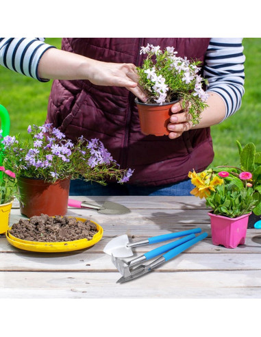 Kit de Herramientas de Jardinería LuckyOpt 3 Piezas Acero Inoxidable