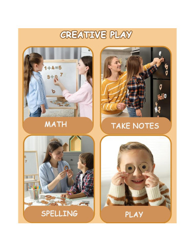 Juego Educativo 186 Piezas Letras y Números Magnéticos Joswisch