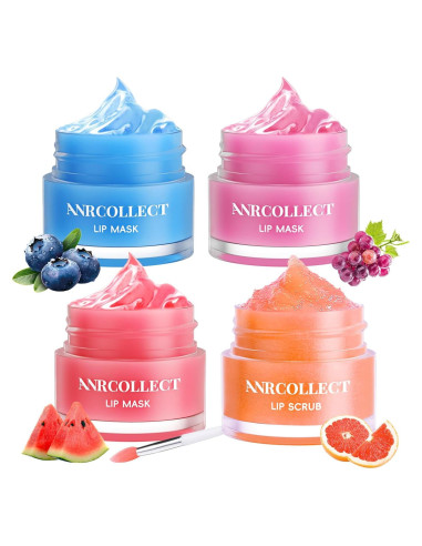 Set de Cuidado Labial ANRCOLLECT - 1 Exfoliante + 3 Mascarillas