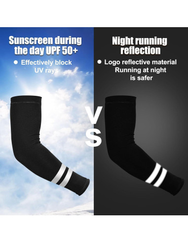Mangas de Protección Solar UV SATINIOR 6 Pares para Deportes
