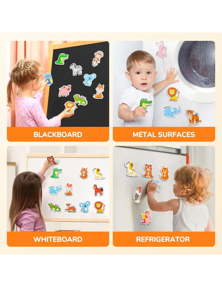 Imanes de Nevera JoyCat para Niños - 26 Animales y Letras Imanes de Nevera JoyCat para Niños - 26 Animales y Letras
