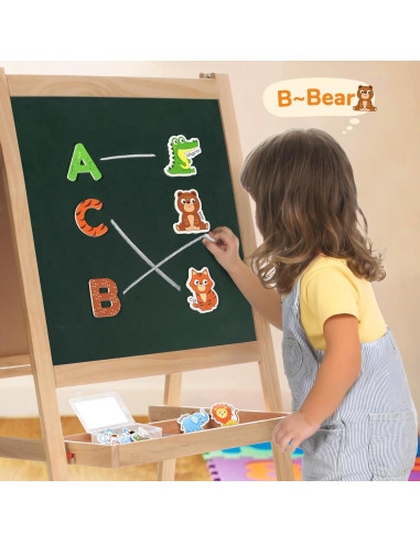 Imanes de Nevera JoyCat para Niños - 26 Animales y Letras