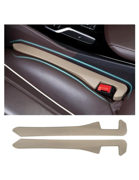 Relleno Espacio entre Asientos de Coche Junecarp 2 Piezas Beige Relleno Espacio entre Asientos de Coche Junecarp 2 Piezas Beige