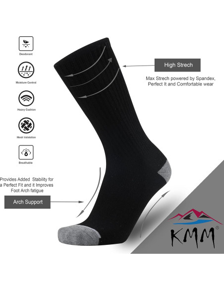 Calcetines KMM para Hombre 10-13 Acolchados Control Humedad Calcetines KMM para Hombre 10-13 Acolchados Control Humedad