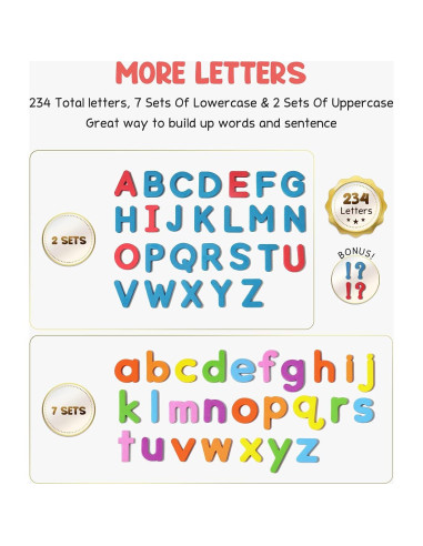 Kit de Letras Magnéticas Gamenote 238 Piezas con Tablero