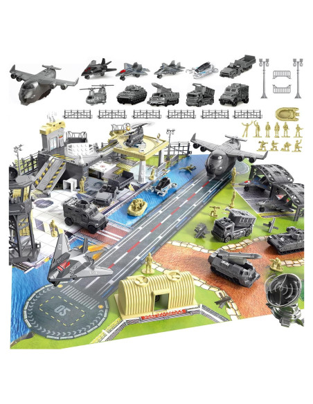 Juego de Juguetes de Base Militar Frontoytall 28 PCS Juego de Juguetes de Base Militar Frontoytall 28 PCS