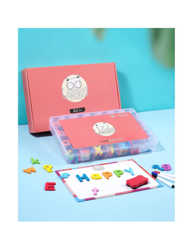 Kit de Letras Magnéticas Gamenote 238 Piezas con Tablero