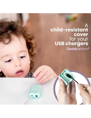 Tapa de Seguridad USB Geddy's Mom Aqua Polvoriento - 6 Unidades