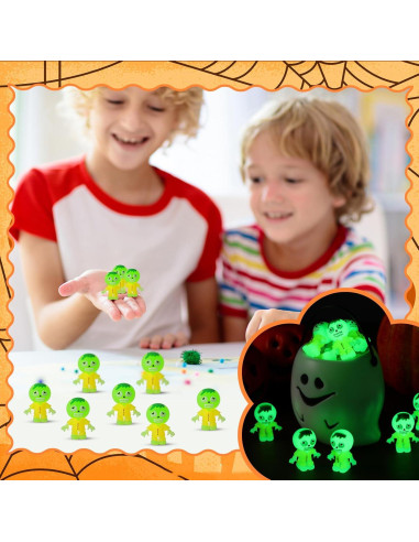 25 Mini Zombies Luminiscentes para Halloween - VioraWhite