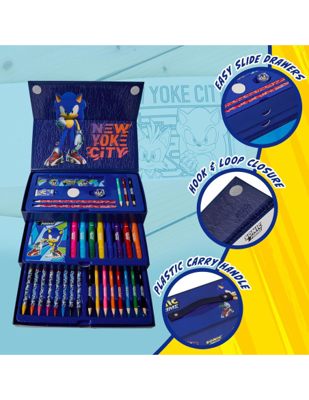 Set de Arte Sonic the Hedgehog para Niños - Lápices y Crayones Set de Arte Sonic the Hedgehog para Niños - Lápices y Crayones