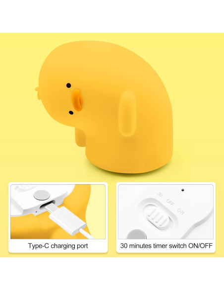 Luz Nocturna Pato Why Duck Etlephe Recargable Amarillo Luz Nocturna Pato Why Duck Etlephe Recargable Amarillo
