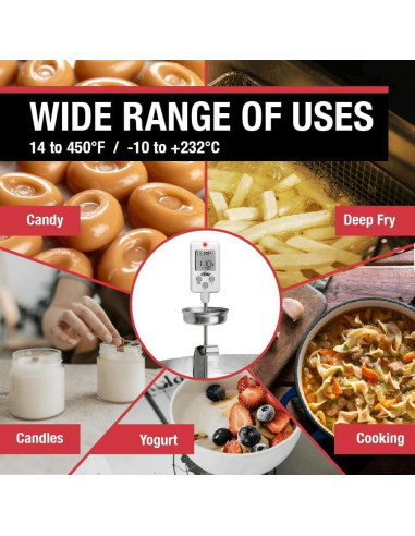 Termómetro Digital de Caramelo CDN DTC450 con Clip Ajustable