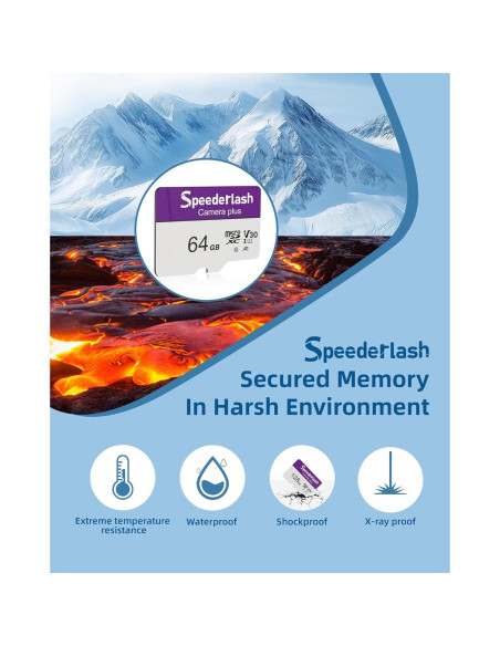 Tarjeta Micro SDXC 64GB Speederlash UHS-I V30 A1 90MB/s Tarjeta Micro SDXC 64GB Speederlash UHS-I V30 A1 90MB/s