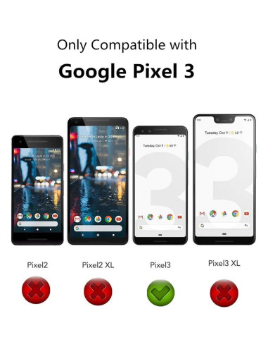 Funda de Cartera iCoverCase para Google Pixel 3 - Cuero PU Marrón