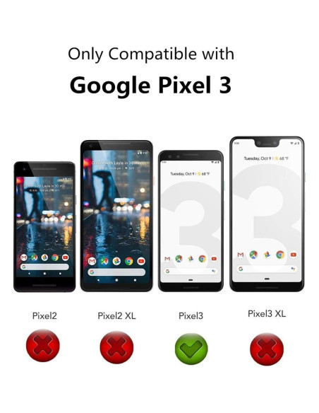 Funda de Cartera iCoverCase para Google Pixel 3 - Cuero PU Marrón Funda de Cartera iCoverCase para Google Pixel 3 - Cuero PU Marrón