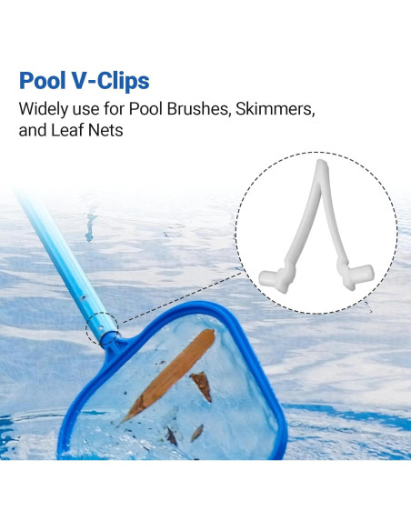 Clips V AR-PRO para Piscina 21 Unidades Plástico Resistente Clips V AR-PRO para Piscina 21 Unidades Plástico Resistente