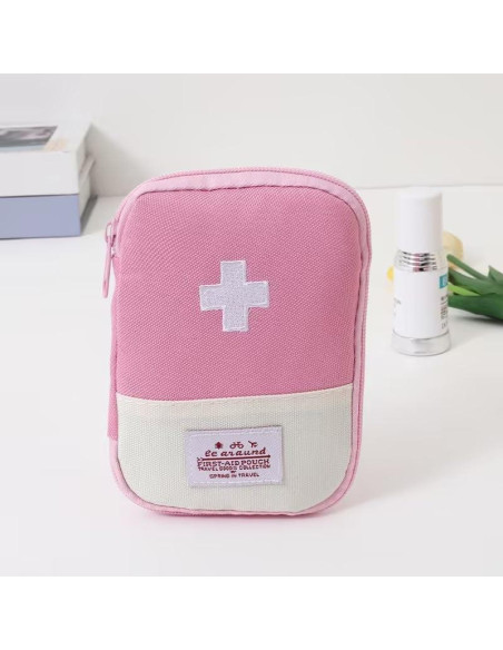 Bolsa de Primeros Auxilios Pequeña Rosa Calsgkspray 15.7x11.6cm Bolsa de Primeros Auxilios Pequeña Rosa Calsgkspray 15.7x11.6cm