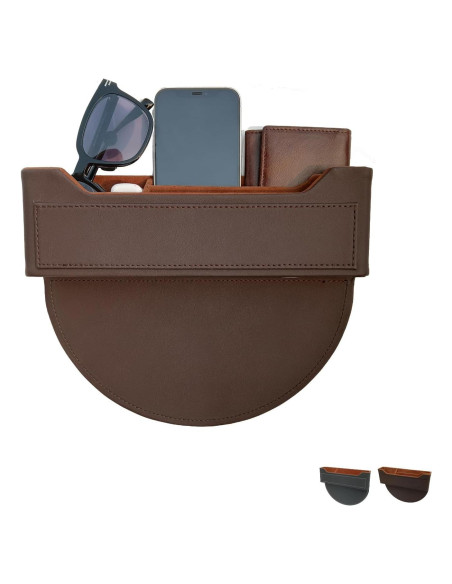 Organizador de Cuero para Auto YOJAWE Marrón 26.4x5x21.3 cm Organizador de Cuero para Auto YOJAWE Marrón 26.4x5x21.3 cm