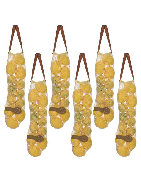 6 Bolsas de Almacenamiento de Cebolla Classicseali 48cm Beige 6 Bolsas de Almacenamiento de Cebolla Classicseali 48cm Beige
