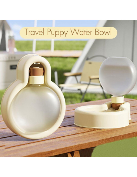 Botella de Agua Portátil para Perros Aimondow 350ml Beige Botella de Agua Portátil para Perros Aimondow 350ml Beige