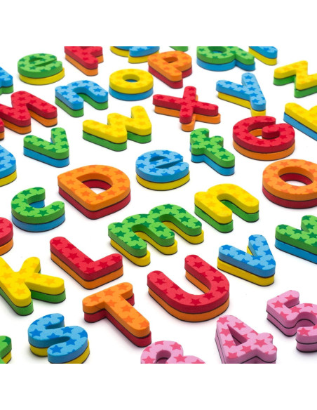 Juego de Letras y Números Magnéticos Laxdacee 192 Piezas Juego de Letras y Números Magnéticos Laxdacee 192 Piezas