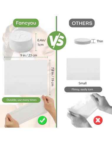 Toallas Comprimidas Desechables Fancyou 300 Pcs 23x19 cm