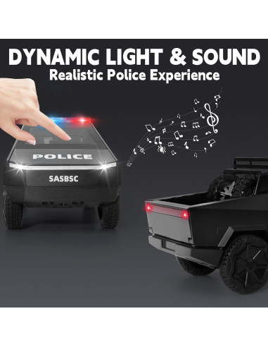 Camión de Policía Juguete SASBSC 1:32 con Luces y Sonidos