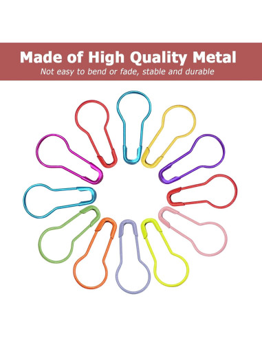 320 Alfileres de Seguridad Coufce Metal Multicolores con Caja