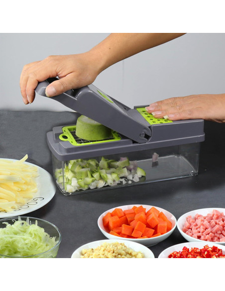 Picador de Verduras Multifuncional GXIQYL 16 en 1 Manual Picador de Verduras Multifuncional GXIQYL 16 en 1 Manual