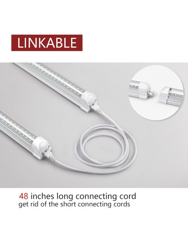 Lámpara de Taller LED Kihung 3FT T8 Enlazable 30W 4680lm 6000K