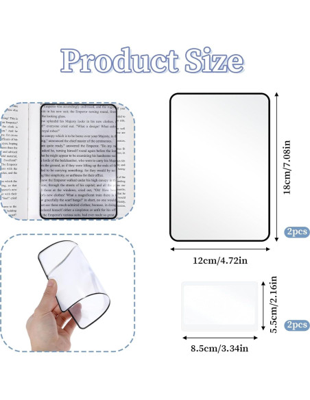 4 Lentes de Aumento TIESOME 3X y 5X para Lectura 4 Lentes de Aumento TIESOME 3X y 5X para Lectura